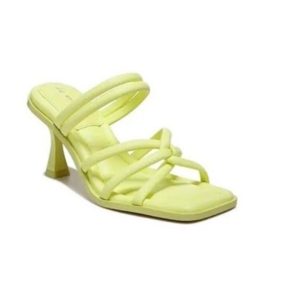 circus by Sam Edelman Savanna Strappy Kitten Heels Lime Green 8 NWOT